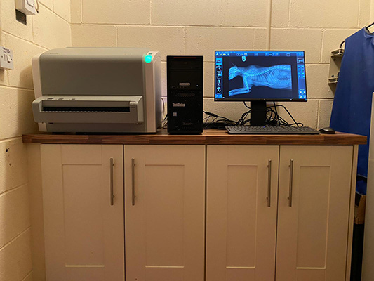 image of x-ray machine at animal first vets in Kilcullen